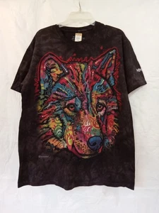 Camiseta The Mountain Para Hombre Grande Tie Dye Lobo Gráfico Dean Russo Nueva - Imagen 1 de 7