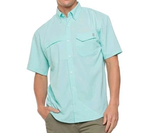 Huk Shirt Men's Tide Point Short Sleeve Fishing Vented Performance Size XL - Picture 1 of 4