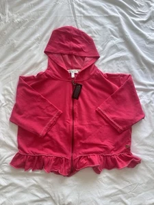 Peace Love World Pink large Zip up hoodie  - Picture 1 of 6