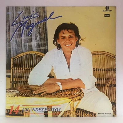 LUIS MIGUEL - 14 GRANDES EXITOS - 1986 MEXICAN LP ALBUM + POSTER, LATIN POP - Image 1 of 4