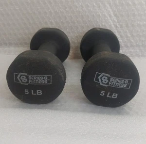Series 8 Fitness 5Lb Dumbbells Black, Set Of 2 - Picture 1 of 1
