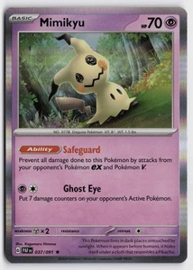 Pokemon Mimikyu 037/091 Holo Rare SV: Paldean Fates NM - Picture 1 of 2