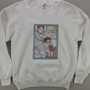 Vintage Jerzees Sweatshirt Damen groß weiß Mary Engelbreit The Comforter  - Bild 1 von 11