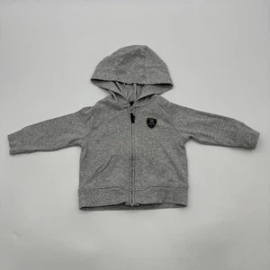 Carter’s Zip Up Sweater Youth Boy Size 6 Embroidered Full Zip Grey..#31392 - Picture 1 of 9