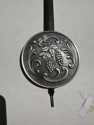 Vtg Trend Zeeland 27” Clock Pendulum 4 1/2” Bob Ornate Silver Pattern Germany - Image 1 of 4