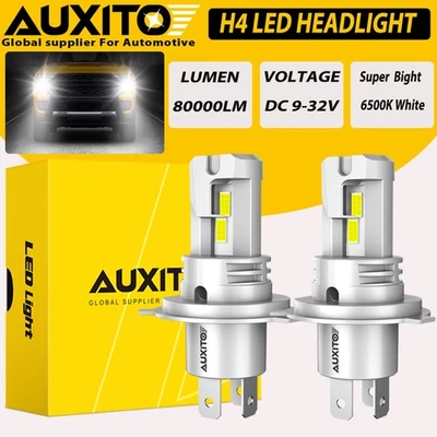 AUXITO 2/6/8X H4/9003 LED Bulbs Dual Hi/Low Xenon White 6500K 80000LM M6 Series - Image 1 of 4