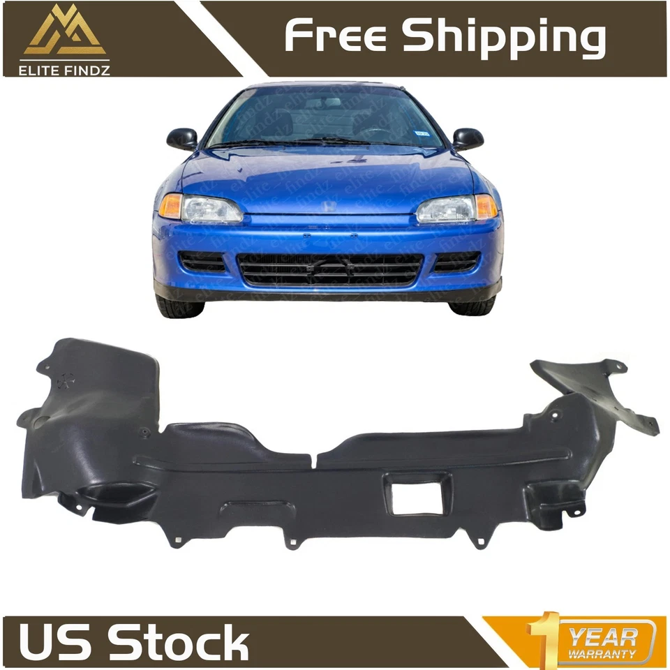 Engine Splash Shield Under Cover For 1992-2000 Honda Civic / 1993-1997 Del Sol Foto 1 de 4