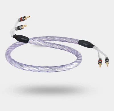 QED GENESIS SILVER SPIRAL Speaker Cable AIRLOC Forte Plugs Terminated 3m PAIR - Image 1 of 4