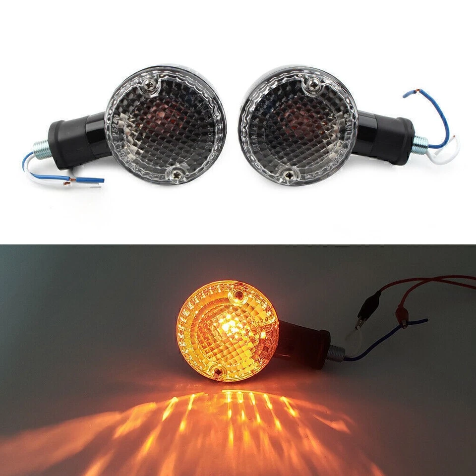 2x Black Turn Signal Light lens Blinker Amber Lamp Fits Yamaha Bolt XVS950 14-18 - Imagem 1 de 4