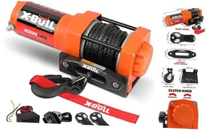 3500LBS Electric Winch -12V Synthetic Rope Electric Winch for Towing ATV/UTV - Picture 1 of 7