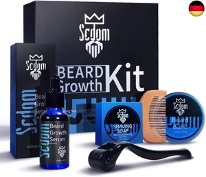 Gesichtsbehaarung Wachsen Kit, Scdom Bartwuchs Kit mit Titanium Derma Roller + - Bild 1 von 7