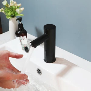 Automatic Sensor Hands Touchless Bathroom Faucet Basin Sink Waterfall Mixer Tap - Picture 1 of 9