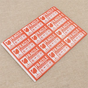 50pz/lotto 9x5cm Adesivo Fragile Up and Handle Avvertimento Etichetta Express Sticker - Foto 1 di 3