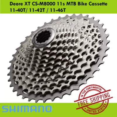 SHIMANO Deore XT CS-M8000 11s MTB Bike Cassette 11-40T/ 11-42T / 11-46T - Image 1 of 3