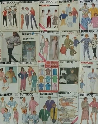 Butterick Vintage Sewing Patterns 70's & 80's Tops Skirts Pants -U Pick! Lot #1A - Image 1 of 2