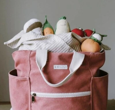 Birdling x Gathre Washed Red Designer Diaper Bag 6.5x13x15 *repair needed - Image 1 of 4