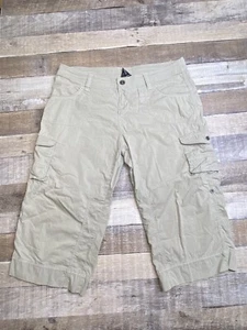 KÜHL Womens Capri Cargo Pants Hiking Camping Outdoors Adventure Size 14 Beige - Picture 1 of 11