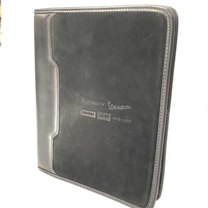 Leeds Leather Notepad Portfolio Embossed Vespa Piaggio Aprilia Moto Guzzi Derbi - Picture 1 of 15