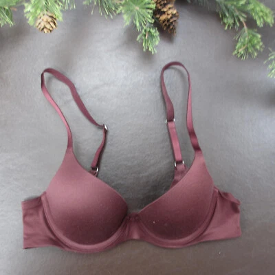 Aerie Bra Size 32A Maroon Padded Adjustable Clasp Back - Image 1 of 4