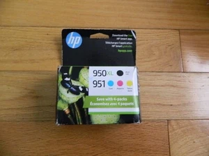2026 ZESTAW 4 ORYGINALNE WKŁAD HP 950XL 951 OFFICEJET PRO 8100 8600 NOWY - Zdjęcie 1 z 2