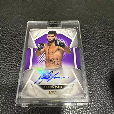 2020 Topps UFC Striking Signatures Raphael Assuncao PURPLE #76/99 - Image 1 of 2