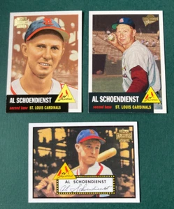 2001 & 2002 Topps Archives Baseball Card Lot 3 "RED" AL SCHOENDIENST - Bild 1 von 2
