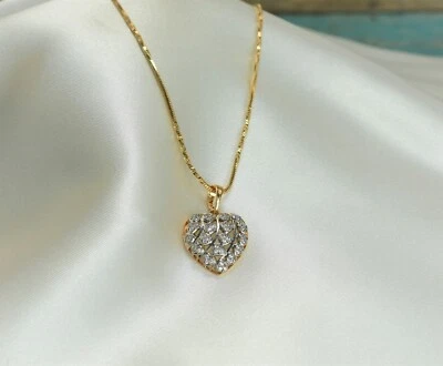 Collar Colgante Corazón - Collar Chapado en Oro Corazones Pequeños - Para Mujer y Hombre Foto 1 de 4