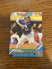 Julio Rodriguez 175+ RBI 60 SBs 2023 TOPPS NOW Card #897 Blue Parallel /49