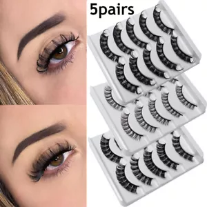 DD Curl False Eyelashes Reusable Lashes Extension Russian Volumes Bushy Cross - Picture 1 of 20