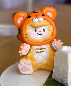 GabriellaWorkshop Paofu Tiger Puff Bear Orange Resin Figure H8.5cm(3.3in) - Picture 1 of 1