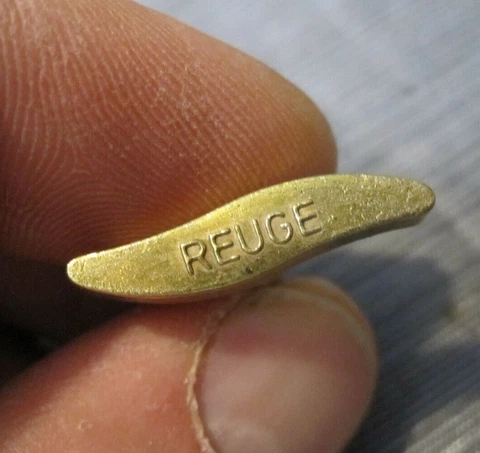 One Genuine REUGE Music Box Gold Tone Winding Key - EXC! Cover