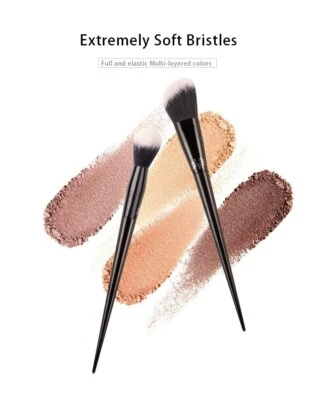 Cepillo de Maquillaje Kat Von D 35 Cepillo de Contorno Fibra Suave Cabello Elegante Mango Negro Foto 1 de 4