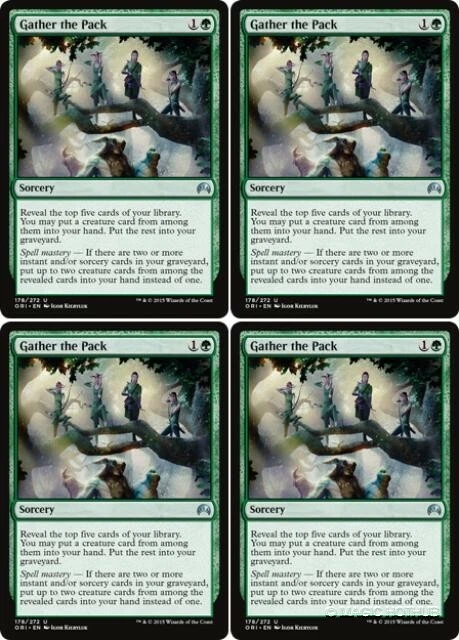 MTG - 4x GATHER THE PACK - Magic Origins (U) - Image 1 of 1