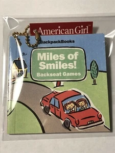 New Age 8+ MILES OF SMILES GAMES American Girl Doll Today 3" Backpack Book #12 - Picture 1 of 11
