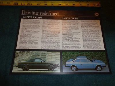Folleto de ventas Lancia 1979 línea completa/folleto de concesionario original cupé HPE ZAGATO++ Foto 1 de 2