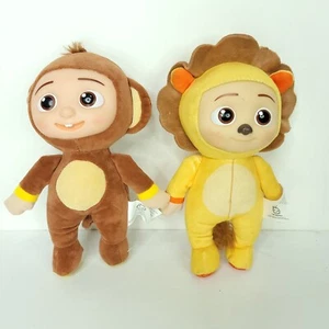 CoComelon JJ Doll Monkey & Lion PJ's Plush Body Stuffed Animal 9" Ages 18m+ - Picture 1 of 6
