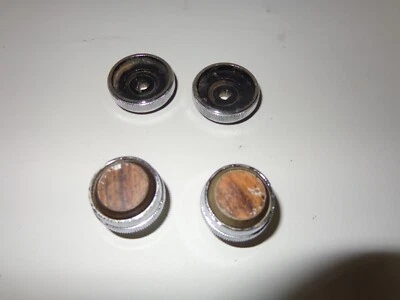 1977-79 OEM Pontiac Radio Knob Set Inner/Outer Woodgrain Grand Prix Ventura - Image 1 of 4