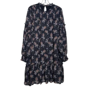 Sage Collective 16 Dress Long Sleeve Ruffle Paisely Western Boho Country Lined - Picture 1 of 9
