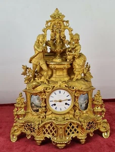 MANTLE CLOCK IN BRONZE. LOUIS FELIPE STYLE. VINCENTI AND CIE. XIX CENTURY. - Picture 1 of 1