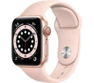 APPLE Watch Series 6 (GPS, 40MM) Gold Aluminium + Pink Sand Sports Band NEW - Picture 1 of 7