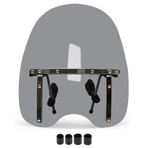 18"x16" Motorcycle Windshield Windscreen For Yamaha V Star 1300 1100 950 650 - Picture 1 of 22
