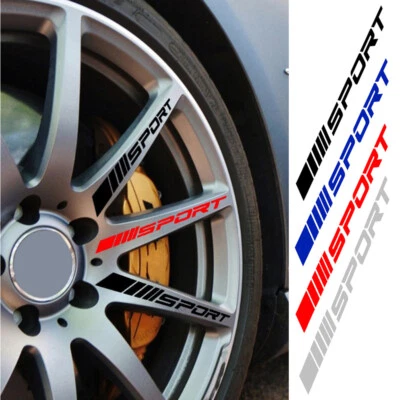 8× Reflective Car Wheel Rim Vinyl Decal Strip Tape Racing Stickers Accessories - Image 1 of 4