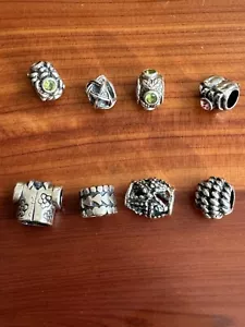 RCI Sterling Silver 925 European Slide Bead Charms - Picture 1 of 8