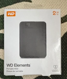 WD Elements Portable 2TB External Hard Drive - HDD USB 3.2, PC - Mac - Picture 1 of 1