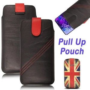 Pull Up Hülle Tasche Case für iPhone 13 12 11 XS Max 8 7 SE Leder Handy Cover - Bild 1 von 6