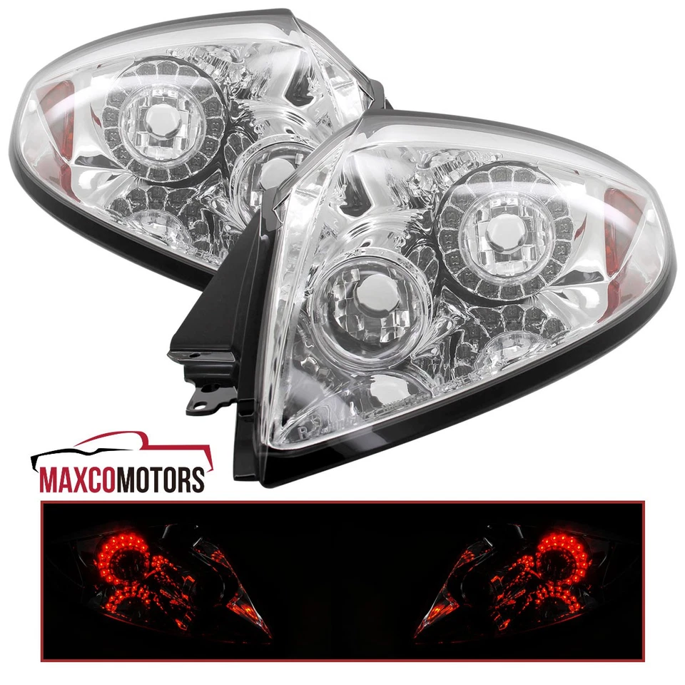 Tail Lights Fits 2006-2011 Mitsubishi Eclipse Clear LED Brake Lamps Left+Right - Image 1 of 4
