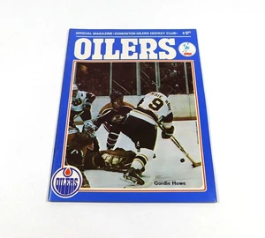 1977-78 New England Whalers at Edmonton Oilers WHA Playoff Program Gordie Howe - Picture 1 of 2