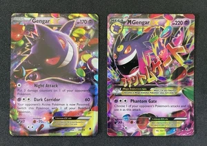 Pokemon Gengar EX y Mega Gengar EX *MP* 34/119 35/119 XY Phantom Forces Holo - Imagen 1 de 16
