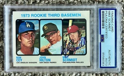 1998 Topps Baseball Mike Schmidt 1973 Rookie Reprint Signed Topps Certified Auto - Image 1 of 2