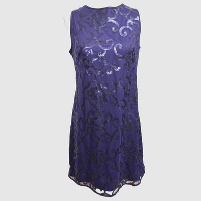 Jessica Howard Cocktail Dress Sequin Embellished Purple Elegant Wedding Sz 6 - image 1 of 4